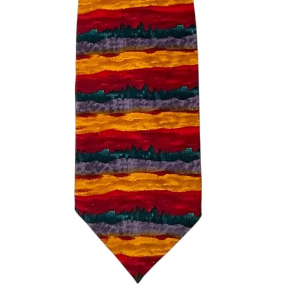 Jerry Garcia Silk Tie Grateful Dead Landscape Series Dawn at Ritz Vintage 1990 - Picture 4 of 11
